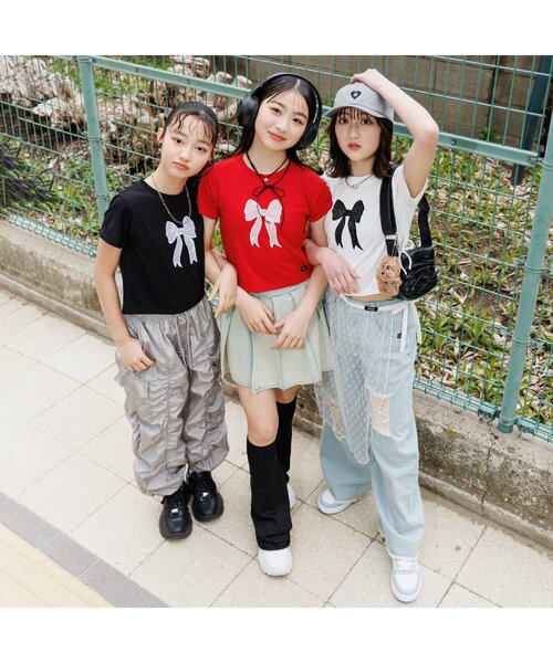 algy（アルジー）の「シャイニーギャザーカーゴパンツ（カーゴパンツ・キッズ・ブラック/グレー・SMALL/MEDIUM/X-SMALL/XX-SMALL）」の6枚目の写真