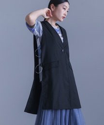 サイドリングミドル丈ジレ