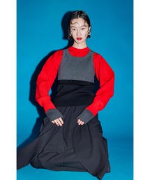 OMMO（オーエムエムオー）の「BLOCKING KT BUSTIER SET（ニット/セーター）」