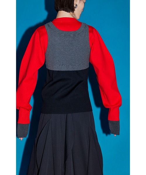 BLOCKING KT BUSTIER SET（ニット/セーター）｜OMMO（オーエムエムオー