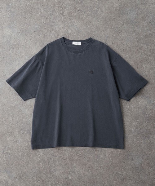 雑誌で紹介された ピグメント加工ワンポイント刺繍オーバーサイズ半袖Tシャツ MONO トップス