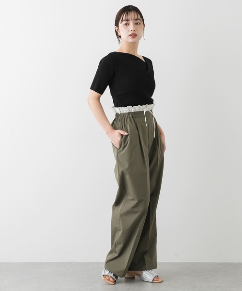SENSE OF PLACE by URBAN RESEARCH(センスオブプレイスバイアーバンリサーチ)の「ダブルウエストパンツ(その他パンツ・レディース・ベージュ/ブラック/カーキ・ONE)」の19枚目の写真