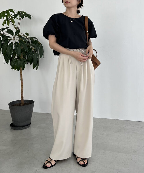 CAPRICIEUX LE'MAGE(カプリシューレマージュ)の「【低身長サイズあり】ドロストパンツ(その他パンツ・レディース・ライトベージュ/ブラック/グレー・36/38/PS)」の11枚目の写真