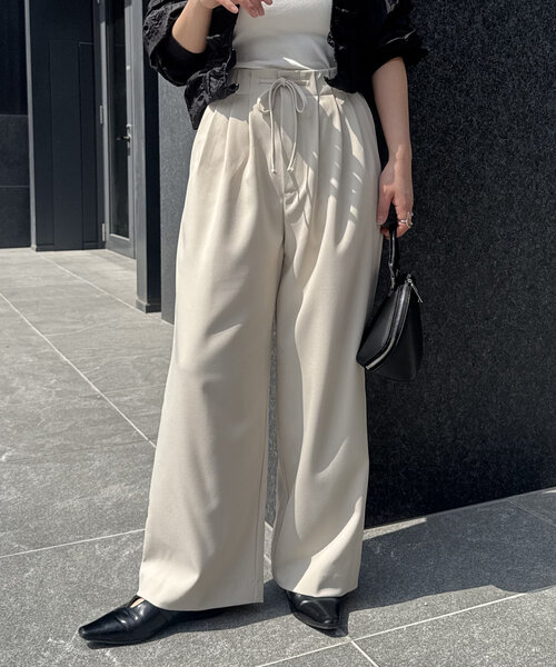 CAPRICIEUX LE'MAGE(カプリシューレマージュ)の「【低身長サイズあり】ドロストパンツ(その他パンツ・レディース・ライトベージュ/ブラック/グレー・36/38/PS)」の16枚目の写真