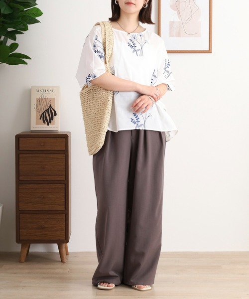 BARNDOOR(バーンドア)の「綿ボイル ノースリーブ プルオーバー(シャツ/ブラウス・レディース・ブラック系4/ブラック系2/ホワイト系3/ブルー系4/ネイビー系1/ホワイト系1/ホワイト系2/ネイビー系3・FREE)」の11枚目の写真