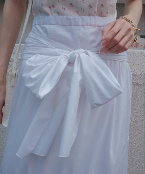 HONEY MI HONEY(ハニーミーハニー)の「ribbon frill long skirt(スカート・レディース・ブラック/チェック/ホワイト・FREE)」の9枚目の写真