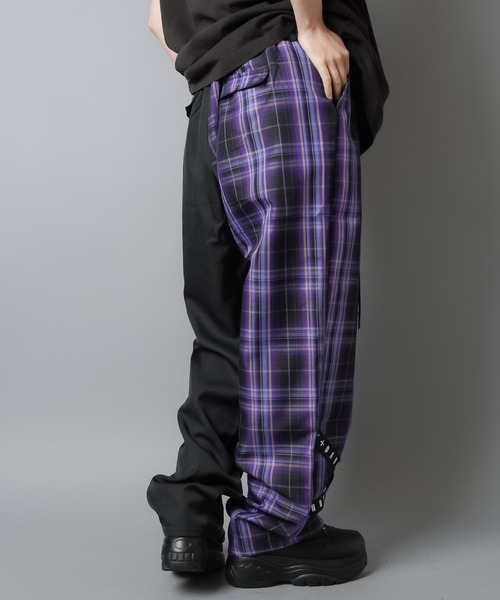 DARRDY（ダーディー）の「【DARRDY/ダーディー】アシンメトリーワイドパンツ/チェック（その他パンツ・レディース・パープル/ブルー/レッド・ONESIZE）」の8枚目の写真