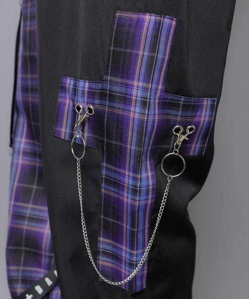 DARRDY（ダーディー）の「【DARRDY/ダーディー】アシンメトリーワイドパンツ/チェック（その他パンツ・レディース・パープル/ブルー/レッド・ONESIZE）」の11枚目の写真