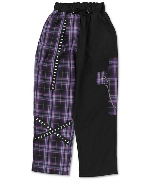 DARRDY（ダーディー）の「【DARRDY/ダーディー】アシンメトリーワイドパンツ/チェック（その他パンツ・レディース・パープル/ブルー/レッド・ONESIZE）」の13枚目の写真