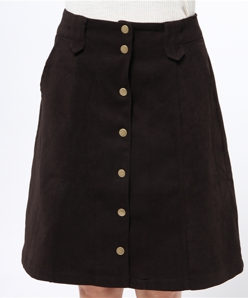 mystic（ミスティック）の「【mystic】フェイクスエード台形スカート（スカート・レディース・ブラック/グレー/レッド/キャメル・1/2）」の12枚目の写真