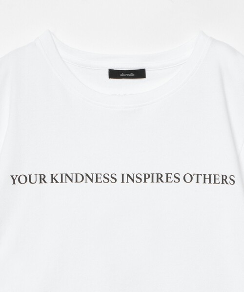 allureville(アルアバイル)の「コンビフォントTシャツ(Tシャツ/カットソー・レディース・オフホワイト/グレー系その他/モカ・2)」の5枚目の写真