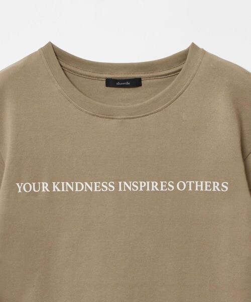 allureville(アルアバイル)の「コンビフォントTシャツ(Tシャツ/カットソー・レディース・オフホワイト/グレー系その他/モカ・2)」の9枚目の写真