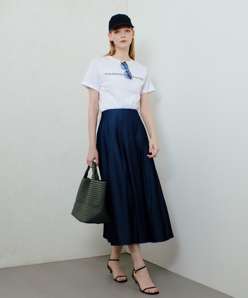 allureville(アルアバイル)の「コンビフォントTシャツ(Tシャツ/カットソー・レディース・オフホワイト/グレー系その他/モカ・2)」の21枚目の写真