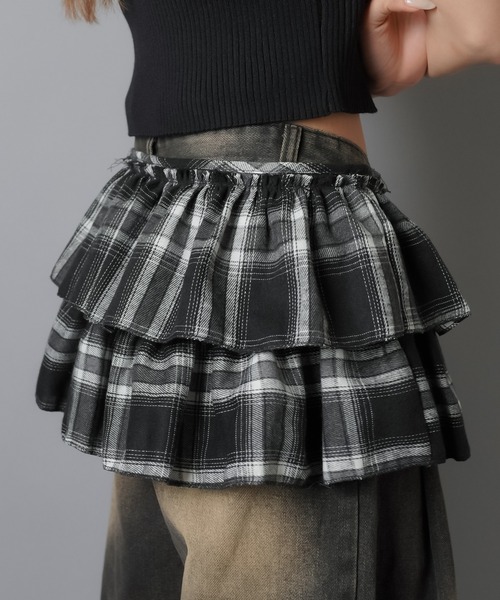 ボトムにレイヤードして一気に今っぽ！巻きスカート/ラップ