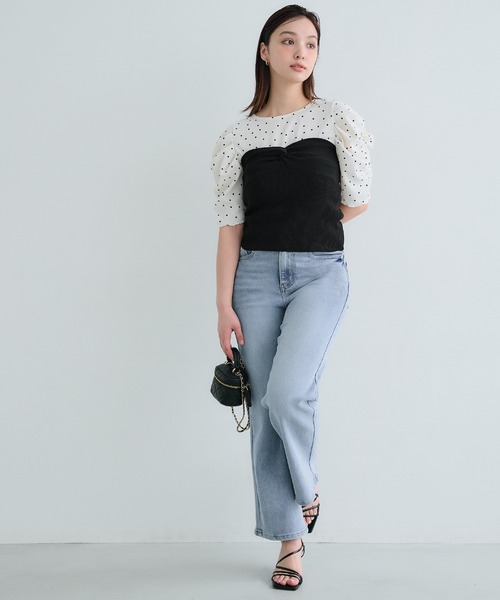 coca（coca）（コカ）の「ポリウーリーニットビスチェ（チューブトップ・レディース・ブラック/レッド・S/M/L）」の15枚目の写真