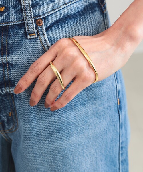 ISOLATION / カーブ パーム バングル イエローゴールド（バングル