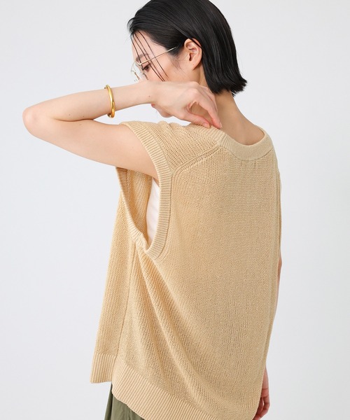 BABYLONE(バビロン)の「ペーパー混アゼベスト(ベスト・レディース・ピンク/ライトベージュ/ブラック・フリー)」の15枚目の写真