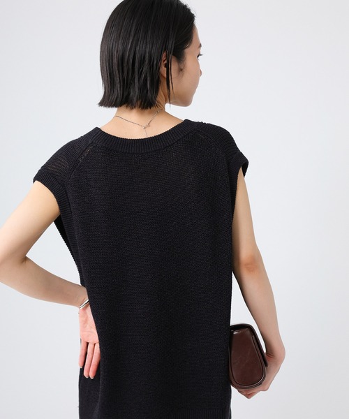 BABYLONE(バビロン)の「ペーパー混アゼベスト(ベスト・レディース・ピンク/ライトベージュ/ブラック・フリー)」の21枚目の写真