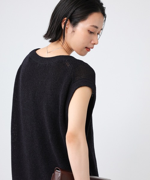 BABYLONE(バビロン)の「ペーパー混アゼベスト(ベスト・レディース・ピンク/ライトベージュ/ブラック・フリー)」の22枚目の写真