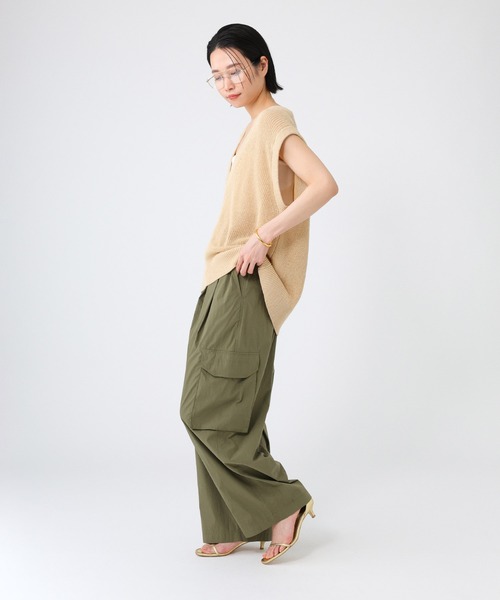 BABYLONE(バビロン)の「ペーパー混アゼベスト(ベスト・レディース・ピンク/ライトベージュ/ブラック・フリー)」の16枚目の写真