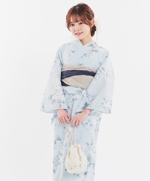 着物・浴衣・和小物 wel Honeys 和小物 浴衣用 巾着 バッグ ウォッシャブル 古風 レトロ