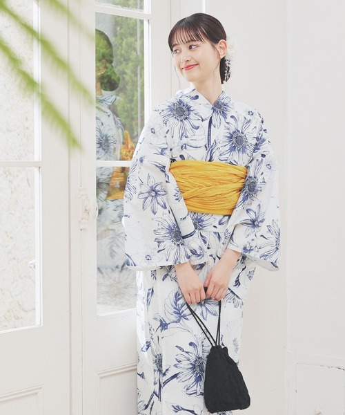 着物・浴衣・和小物 wel Honeys 和小物 浴衣用 巾着 バッグ ウォッシャブル 古風 レトロ
