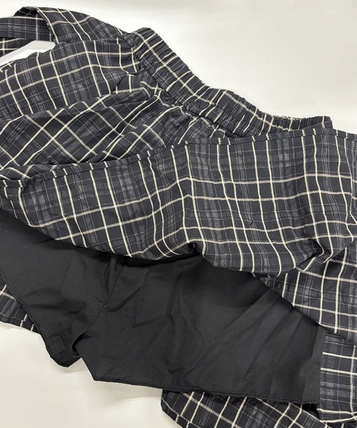 PRIVATE BEACH(プライベートビーチ)の「チェック柄ウエストリボンミニスカート スカパン(スカート・レディース・ホワイト/ブラック/ライトベージュ・S/M/L)」の13枚目の写真