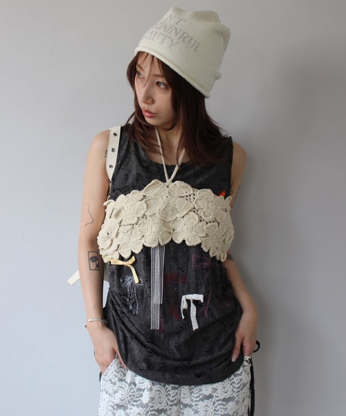 「SANSeLF」フラワーニットビスチェ sanw25s085 レディース セール】【SANSeLF】フラワーニットビスチェ sanw25s085（その他