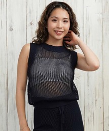RIKKA FEMME/リッカファム サマーニットタンクトップ メッシュタンク RF25HS08