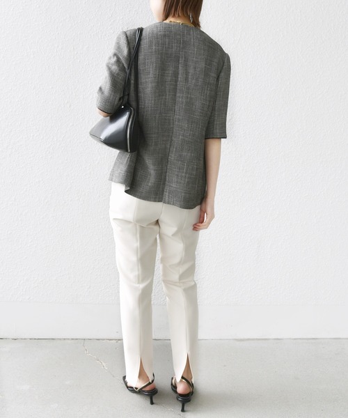 SHIPS.me（シップスミー）の「【ZOZO限定】SHIPS.me:バック スリット カプリ パンツ（その他パンツ・レディース・オフホワイト/チャコールグレー/ライトブルー/ベージュ・S-Short/S-Regular/M-Short/M-Regular/L-Short/L-Regular/XL-Short/XL-Regular/XXL-Short/XXL-Regular）」の7枚目の写真