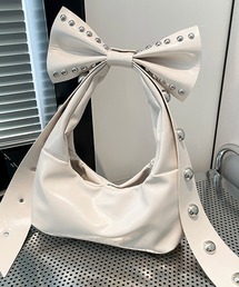 Nia（ニア）の「Nia(ニア)/【2way】BIGリボン　スタッズ付きショルダーバッグ（ショルダーバッグ）」