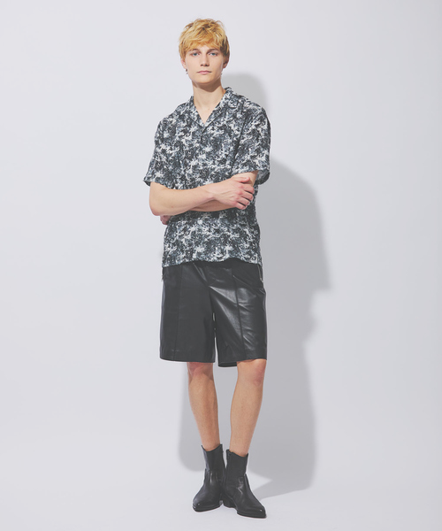 5351 POUR LES HOMMES(ゴーサンゴーイチプールオム)の「ボタニカル プリント 半袖シャツ(シャツ/ブラウス・メンズ・ブラック/ブルー・48/44/46/50)」の3枚目の写真