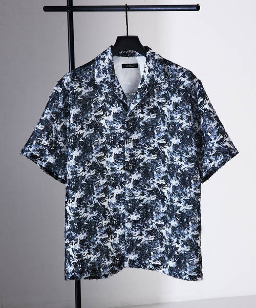 5351 POUR LES HOMMES(ゴーサンゴーイチプールオム)の「ボタニカル プリント 半袖シャツ(シャツ/ブラウス・メンズ・ブラック/ブルー・48/44/46/50)」の4枚目の写真