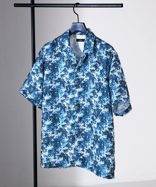 5351 POUR LES HOMMES(ゴーサンゴーイチプールオム)の「ボタニカル プリント 半袖シャツ(シャツ/ブラウス・メンズ・ブラック/ブルー・48/44/46/50)」の14枚目の写真