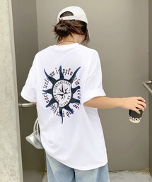 バックプリントグラフィックオーバーサイズTシャツ