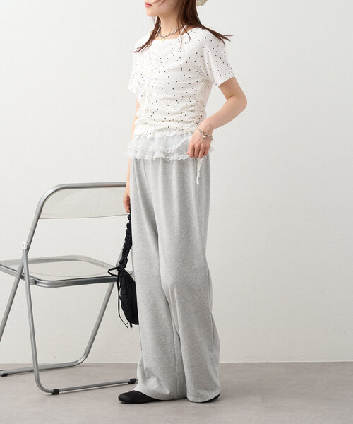 w closet（ダブルクローゼット）の「【新色登場！/6色展開】ホルターレイヤードＴ（Tシャツ/カットソー・レディース・アイボリー/グレー/ネイビー/オフホワイト/ブラック/ピンク・FREE）」の15枚目の写真