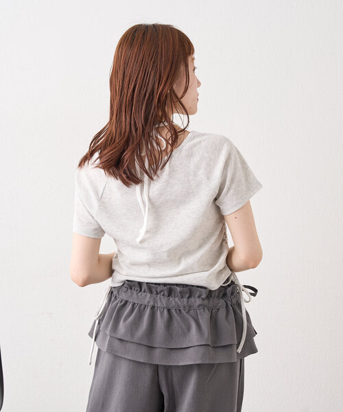 w closet（ダブルクローゼット）の「【新色登場！/6色展開】ホルターレイヤードＴ（Tシャツ/カットソー・レディース・アイボリー/グレー/ネイビー/オフホワイト/ブラック/ピンク・FREE）」の22枚目の写真