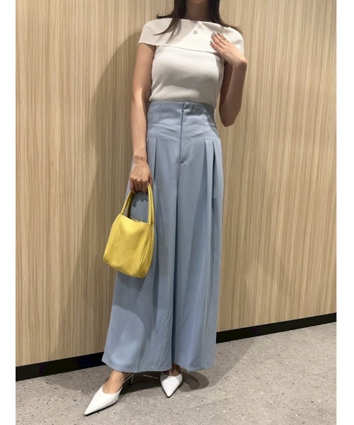 セール】ポケット付ハイウエストスラックスパンツ（その他パンツ
