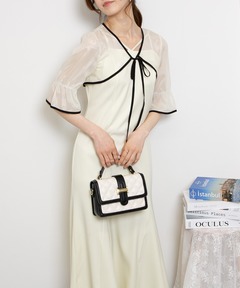 新品 マイケルコース コントラスト トリム ジップアップ ミニドレス ワンピース MICHAEL KORS（マイケルコース）の「コントラスト トリム ジップ