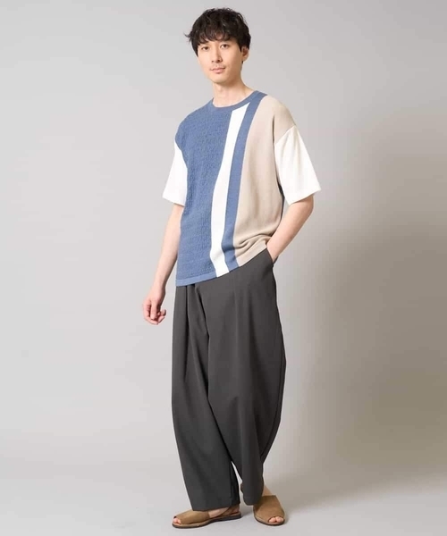 a.v.v(アーヴェヴェ)の「【イージーケア/接触冷感/毛玉になりにくい】ドライオックスバレルレッグイージーパンツ(その他パンツ・メンズ・チャコールグレー/ブラック・48/46)」の19枚目の写真