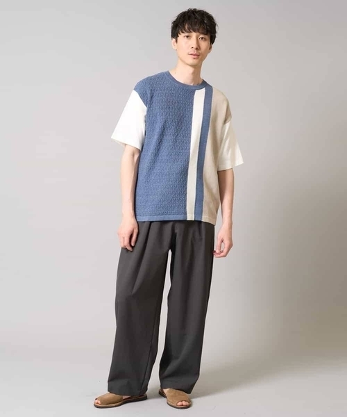 a.v.v(アーヴェヴェ)の「【イージーケア/接触冷感/毛玉になりにくい】ドライオックスバレルレッグイージーパンツ(その他パンツ・メンズ・チャコールグレー/ブラック・48/46)」の21枚目の写真