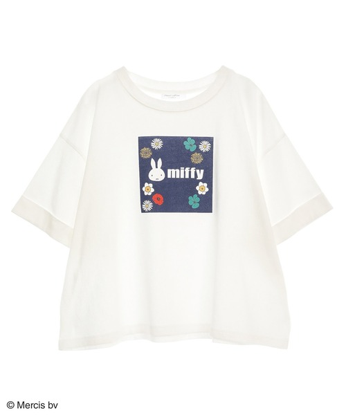 セール】miffy/フラワープリントTシャツ（Tシャツ/カットソー
