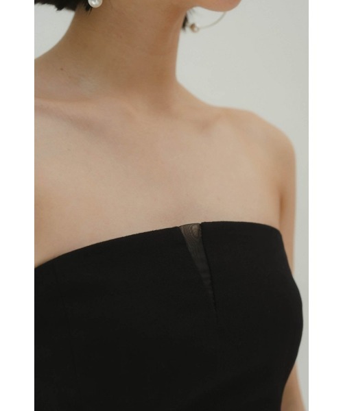 lace up bare tunic/black | KNUTH MARF