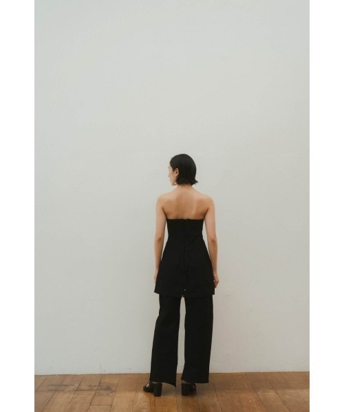 Knuth Marf】 lace up bare tunic/blackKnuth Marf lace up bare tunic