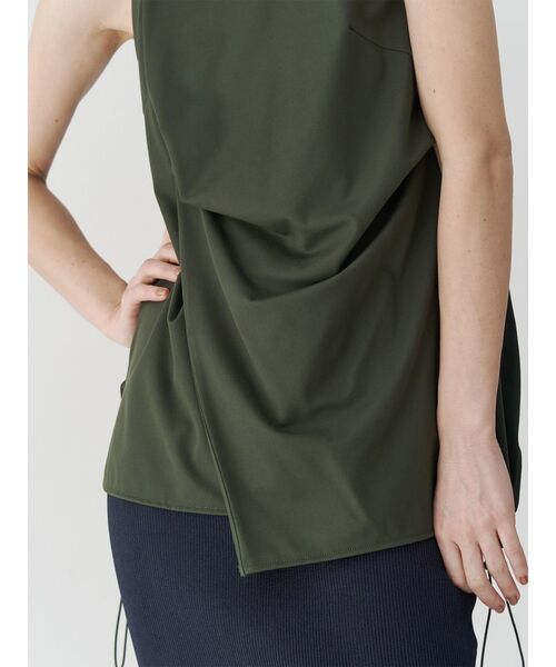 UN3D.（アンスリード）の「DRAPE COCOON TOP / ドレープコクーントップ（Tシャツ/カットソー・レディース・カーキ/ブラック/ホワイト・36/38）」の16枚目の写真