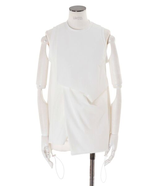 UN3D.（アンスリード）の「DRAPE COCOON TOP / ドレープコクーントップ（Tシャツ/カットソー・レディース・カーキ/ブラック/ホワイト・36/38）」の11枚目の写真