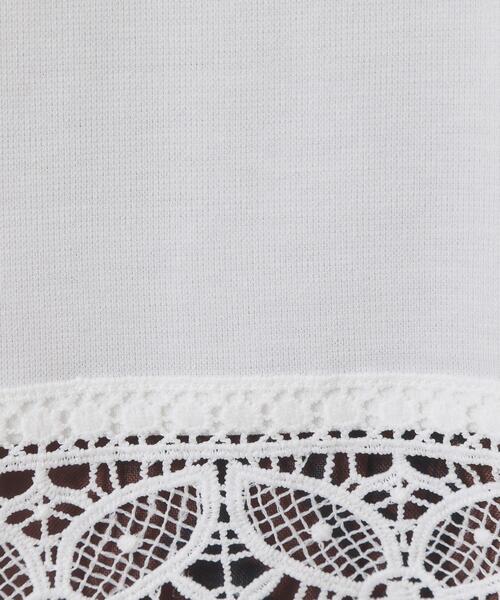 ITS'DEMO(イッツデモ)の「【吸水速乾/手洗い可/洗濯後しわになりにくい】カットミラノレーストップス(Tシャツ/カットソー・レディース・ブラック/ベビーピンク/サックスブルー/オフホワイト・00)」の9枚目の写真