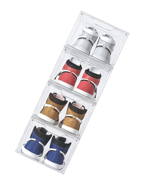 sumotte] 靴 スニーカー 収納 クリアケース2個セット（収納グッズ