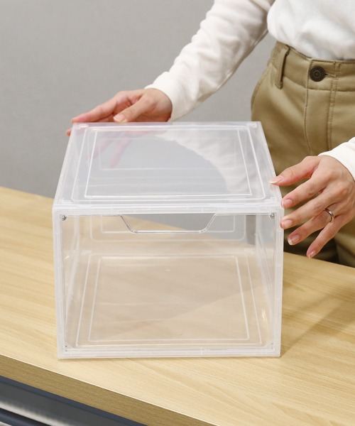 sumotte] 靴 スニーカー 収納 クリアケース2個セット（収納グッズ