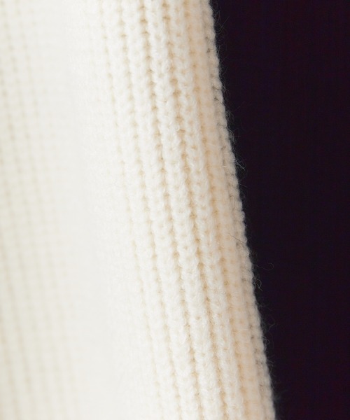 ROOPTOKYO(ループトウキョウ)の「クルーネック ブロッキングデザイン ニット(ニット/セーター・メンズ・ブラック/ベージュ/グリーン・M/L/XL)」の7枚目の写真